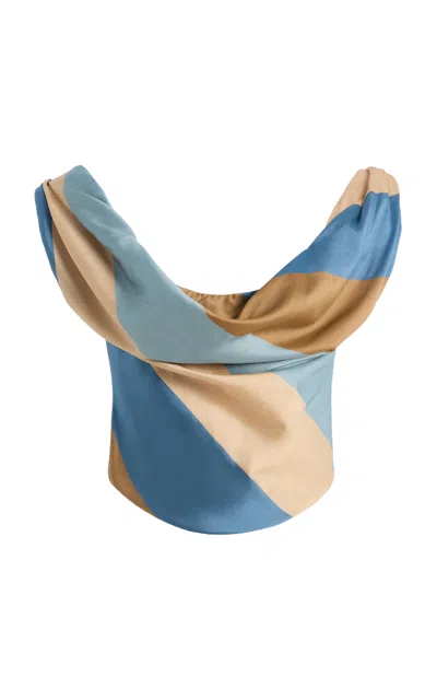Staud Exclusive Olivia Silk Top In Multi