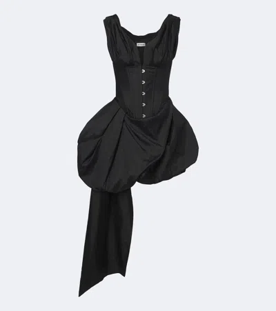 Staud Fabianne Silk Corset Dress In Black