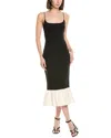 Staud Faridah Midi Dress In Black