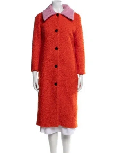 Pre-owned Staud Faux Fur Coat In Multi