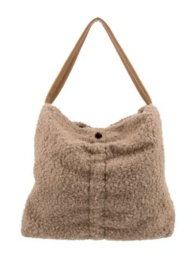 Pre-owned Staud Faux Fur Felix In Neutral