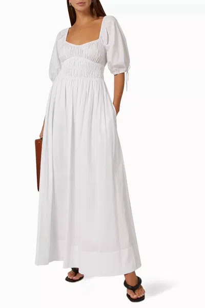 Staud Faye Maxi Dress In White