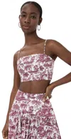 Staud Frederico Tank Top In Bordeaux Toile In Bordeaux Toile