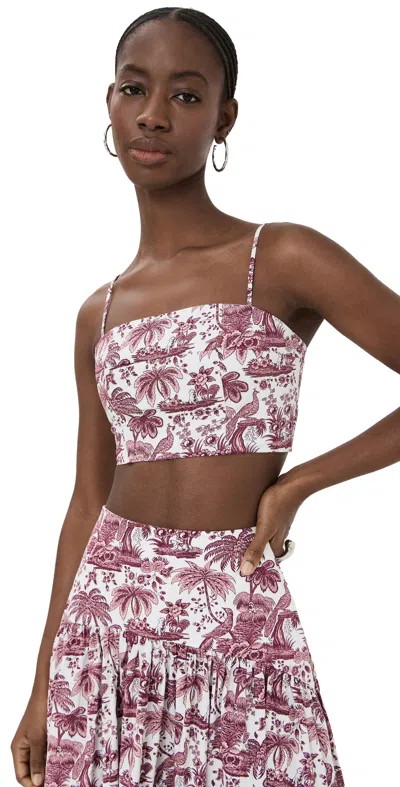 STAUD FEDERICO TANK BORDEAUX TOILE