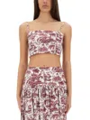 Staud Frederico Tank Top In Bordeaux Toile