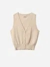 Staud Ficus Sweater Vest In Stone
