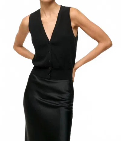 Staud Ficus Sweater Vest In Black