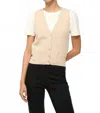 Staud Ficus Sweater Vest In Stone In Neutral