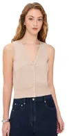 Staud Ficus Sweater Vest In Stone In Stone