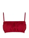 Staud 피오레 개더 스파게티 스트랩 탑 In Red