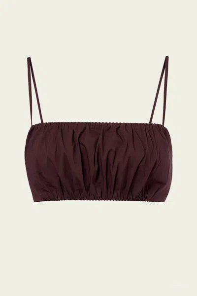 Staud Fiore Top In Earth In Brown