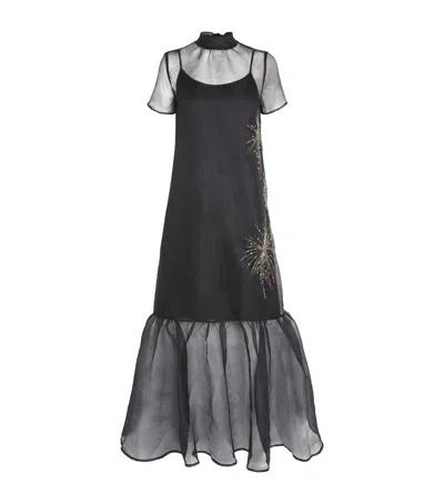 Staud Firework Calluna Maxi Dress In Animal Print