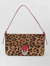 Staud Flap Clutch Bag Leopard Pattern Strap