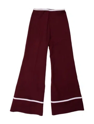 Pre-owned Staud Flared Pants In Brown