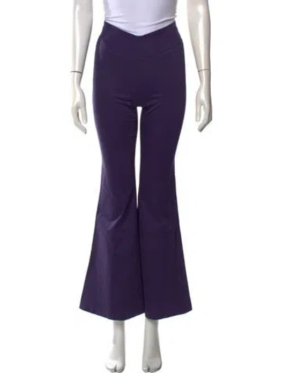 Pre-owned Staud Flared Pants In Purple