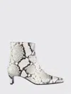 Staud Embossed Pointed Toe Boots In White