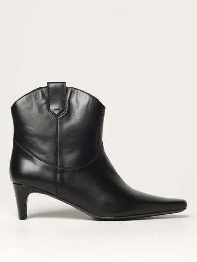 STAUD FLAT ANKLE BOOTS STAUD WOMAN COLOR BLACK,413443002