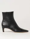 Staud Ankle Boot With Pointed Toe And Kitten Heel In Black