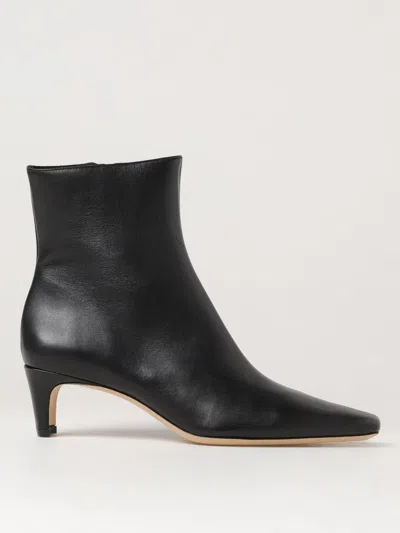 STAUD FLAT ANKLE BOOTS STAUD WOMAN COLOR BLACK,413441002
