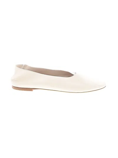Pre-owned Staud Flats In Ivory