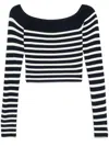 Staud Women's Float Striped Off-the-shoulder Top In Blue