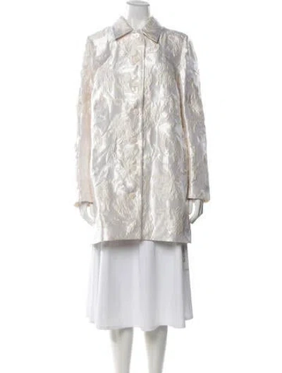 Pre-owned Staud Floral Print Coat In Multicolor