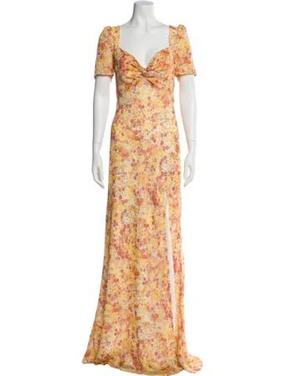 Pre-owned Staud Floral Print Long Dress