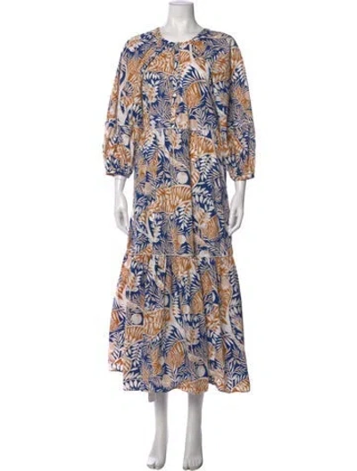 Pre-owned Staud Floral Print Long Dress