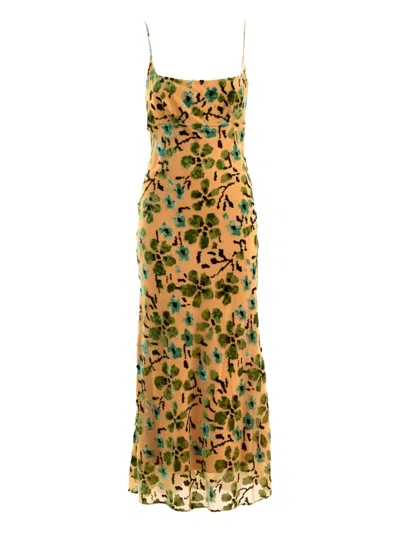 STAUD FLORAL-PRINT MIDI DRESS