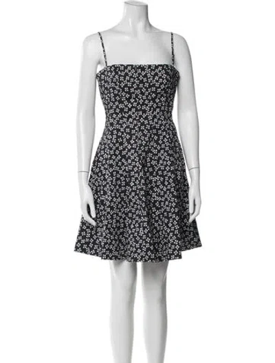 Pre-owned Staud Floral Print Mini Dress In Blue