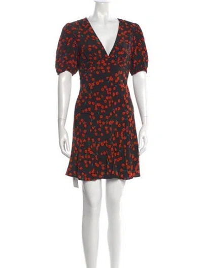 Pre-owned Staud Floral Print Mini Dress In Multi