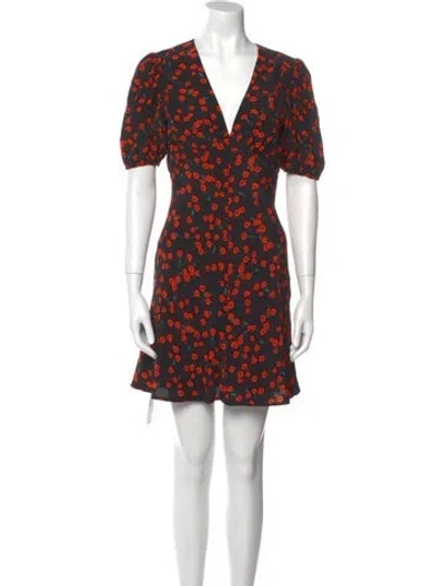 Pre-owned Staud Floral Print Mini Dress In Multi