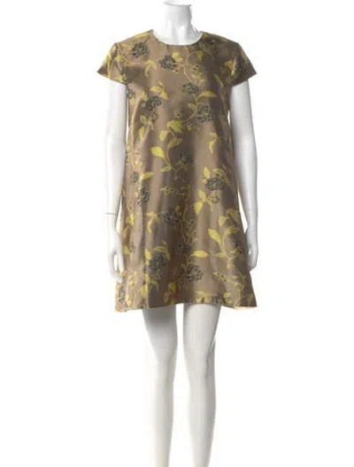 Pre-owned Staud Floral Print Mini Dress In Multi