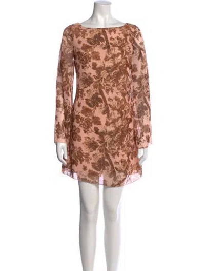 Pre-owned Staud Floral Print Mini Dress In Multi