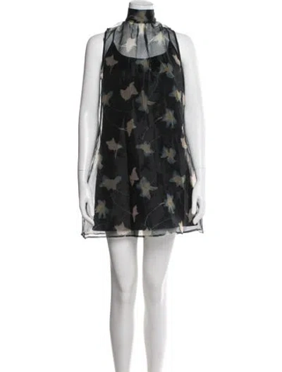 Pre-owned Staud Floral Print Mini Dress In Multi