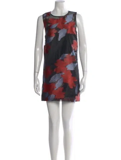 Pre-owned Staud Floral Print Mini Dress W/ Tags In Multi