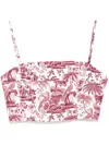 Staud Frederico Tank Top In Bordeaux Toile In Multi