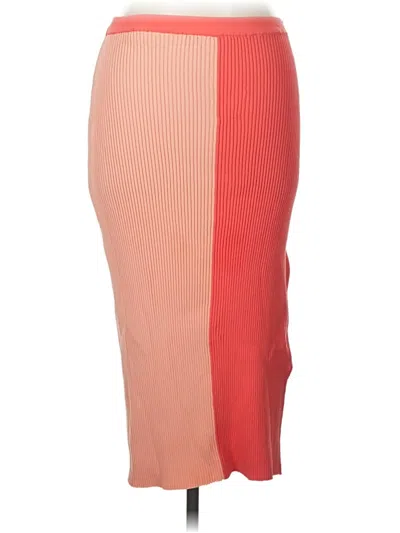 Pre-owned Staud Formal Skirt In Orange