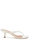 Staud Freja Leather Thong Sandals In White