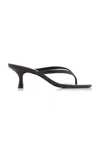 Staud Freja Beaded Leather Thong Sandals In Brown
