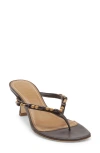 Staud Freja Bead-embellished Leather Thong Sandals In Multi