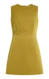 Staud Garden Satin Mini Dress In Green