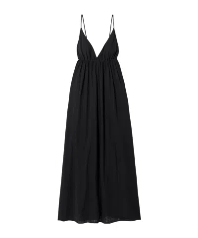 Staud Gauze Maxi Dress In Blue
