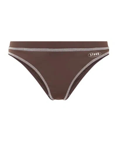 Staud Gemma Bikini Briefs In Metallic