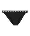 Staud Gemma Embellished Bikini Briefs In Black