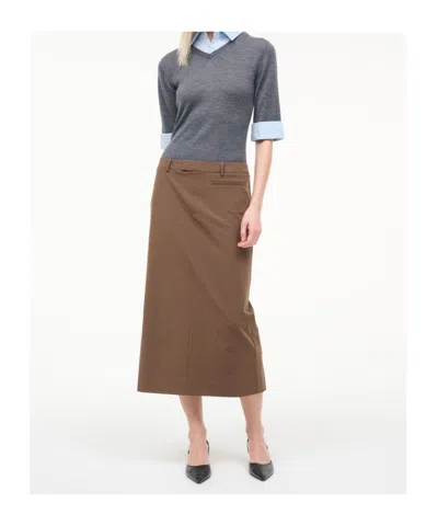 Staud Geo Dress In Brown