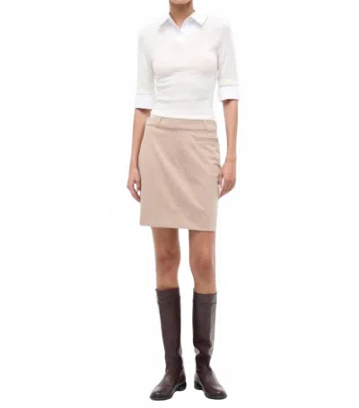 Staud Geo Mini Dress In Barley/ivory In Pink