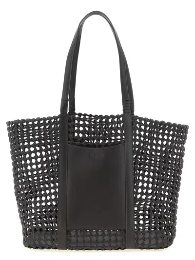 Staud Getaway Shopping Bag In Black