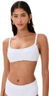 Staud Gia Bikini Top Bright White In Bright White