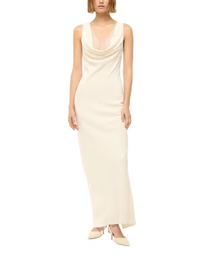 Staud Gia Embellished Dress In Ivory